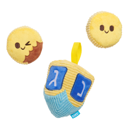Mazel Toys Hanukkah Plush Multi-Part Dog Toy